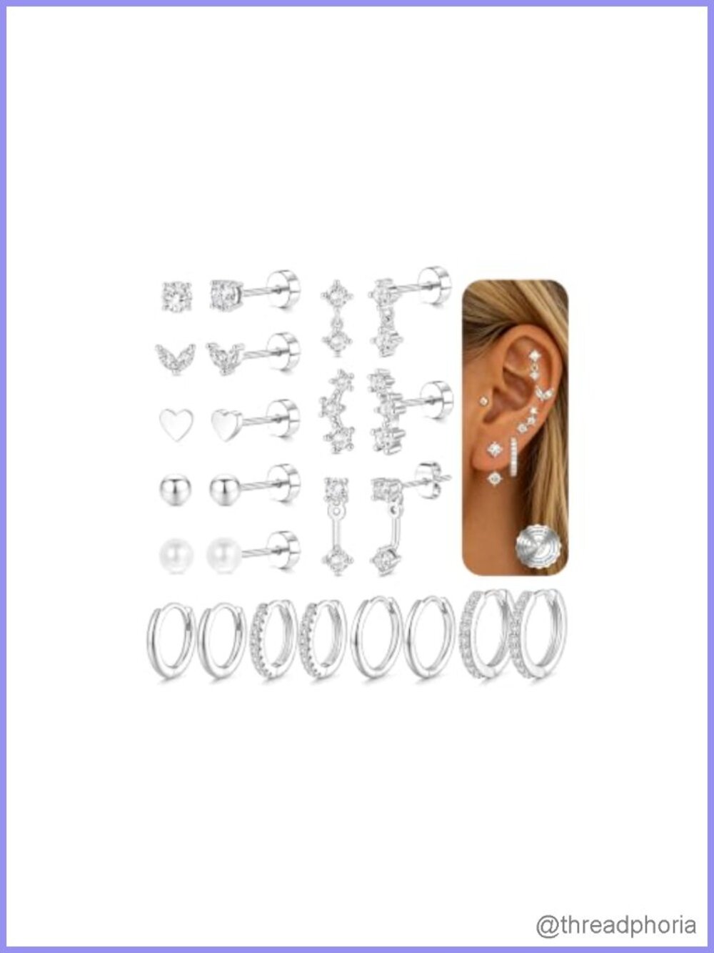 Stainless Steel Flat Back Stud Earrings Hypoallergenic 14K Gold Plated
